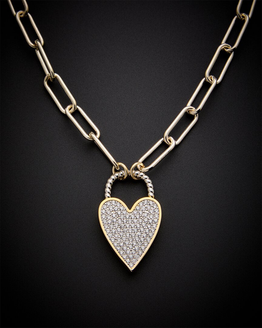 Juvell 18k Plated Cz Heart Necklace
