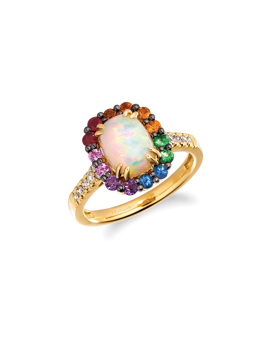 Le Vian ® Rainbow Halo 14k 1.77 Ct. Tw. Diamond & Opal Ring