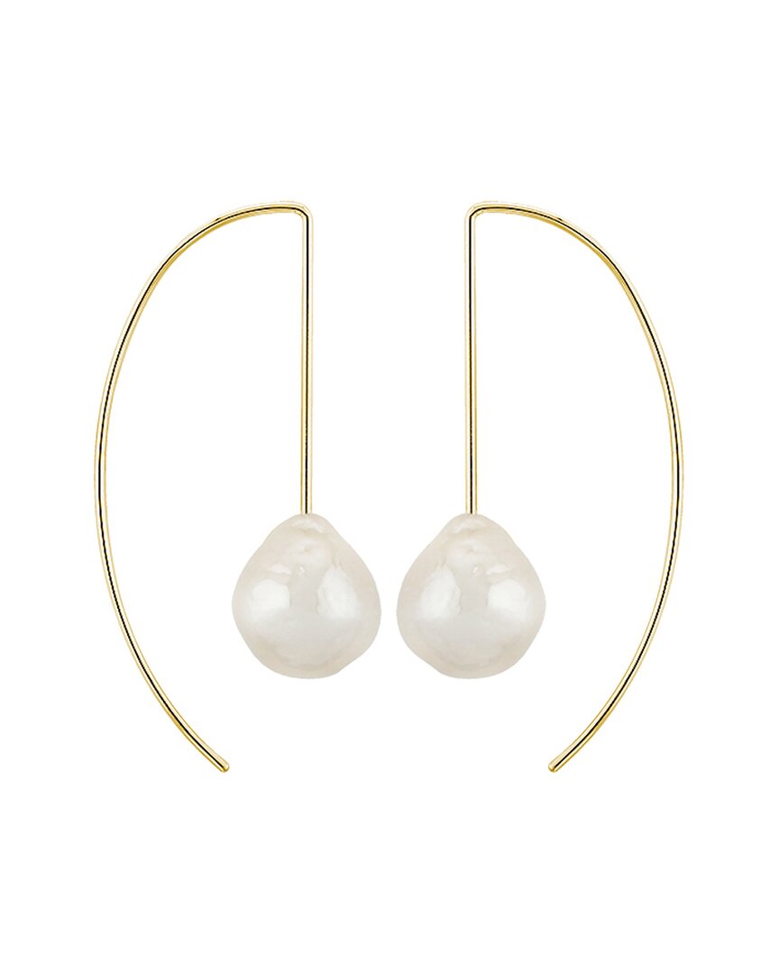 Jane Basch 14k 12mm Pearl Earrings