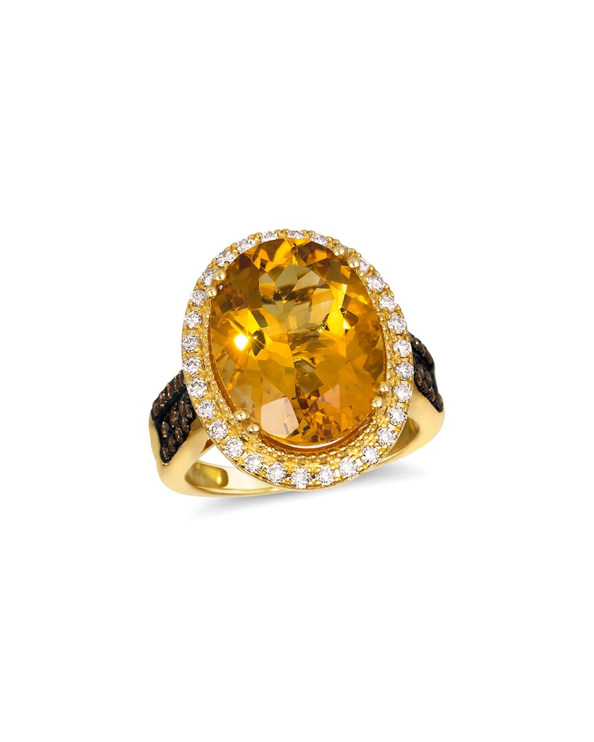 Le Vian ® Cinnamon Citrine® 14k 8.41 Ct. Tw. Diamond & Citrine Ring In Gold