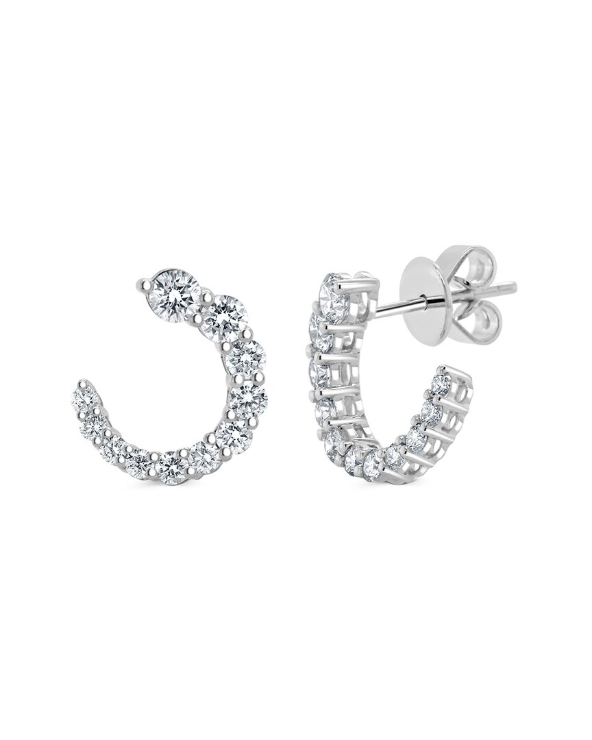 Sabrina Designs 14k 0.98 Ct. Tw. Diamond Curved Earrings