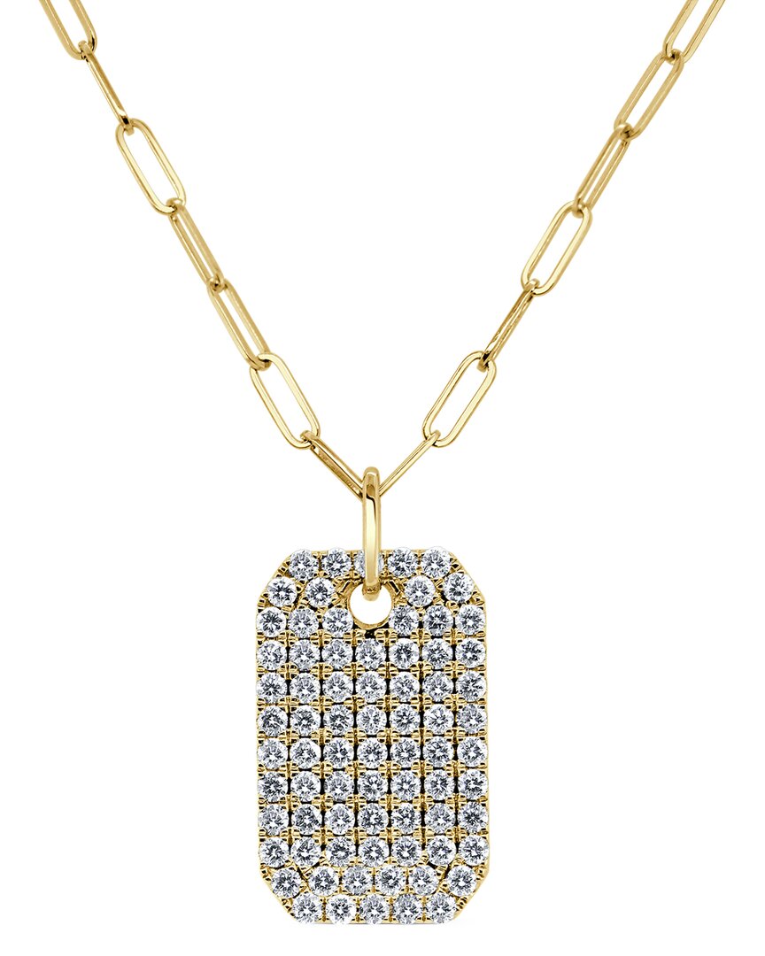 Sabrina Designs 14k 1.52 Ct. Tw. Diamond Dog Tag Necklace