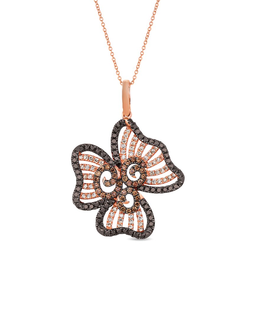 Le Vian ® Exotic Flower 14k Rose Gold 1.77 Ct. Tw. Diamond Flower Pendant In Gold