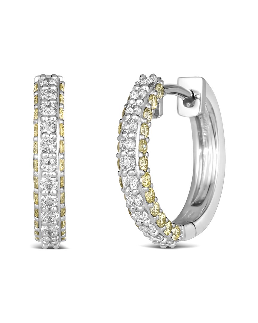 Le Vian ® Vanilla Huggies Platinum 0.74 Ct. Tw. Diamond Hoops Earrings
