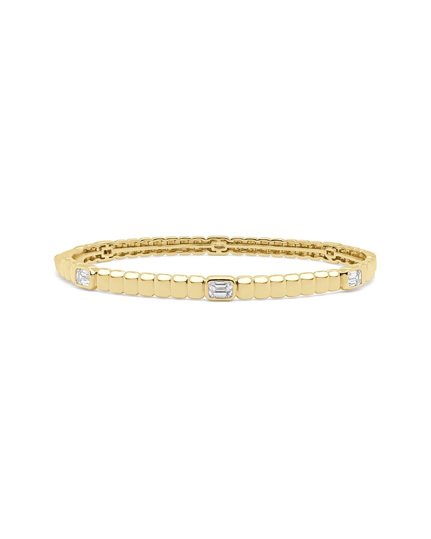 Sabrina Designs 14k Yg Emerald-cut Diamond Bangle In Gold