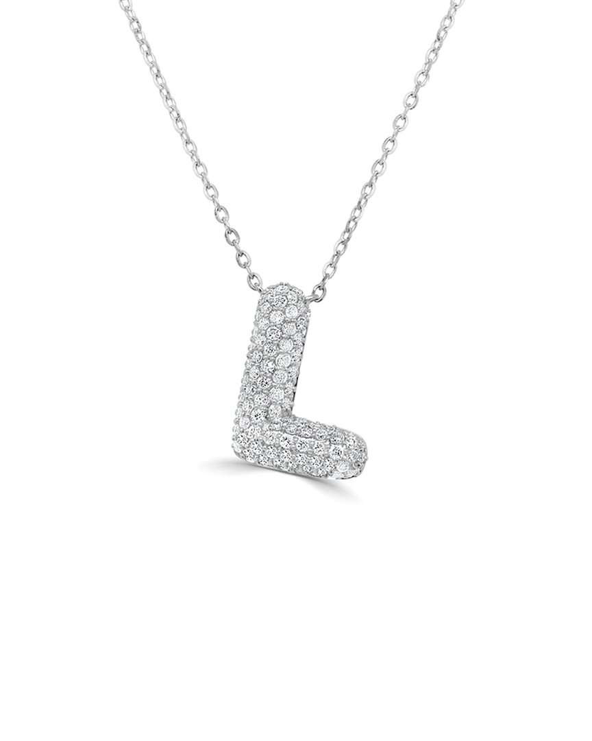 Sabrina Designs 14k Wg Pave Diamond Initial Necklace - L