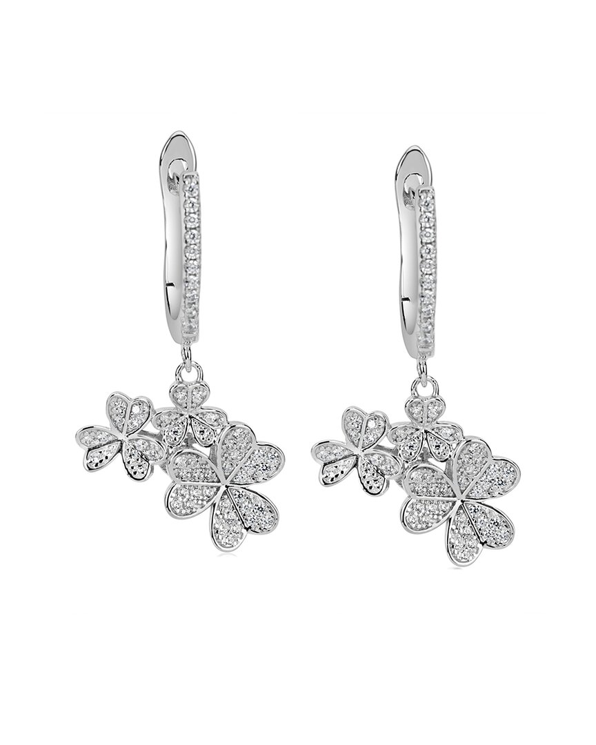 Suzy Levian Cz Jewelry Suzy Levian Silver Cz Cluster Earrings