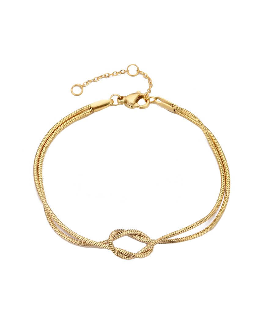 Adornia 18k Plated Knotted Rope Chain Bracelet
