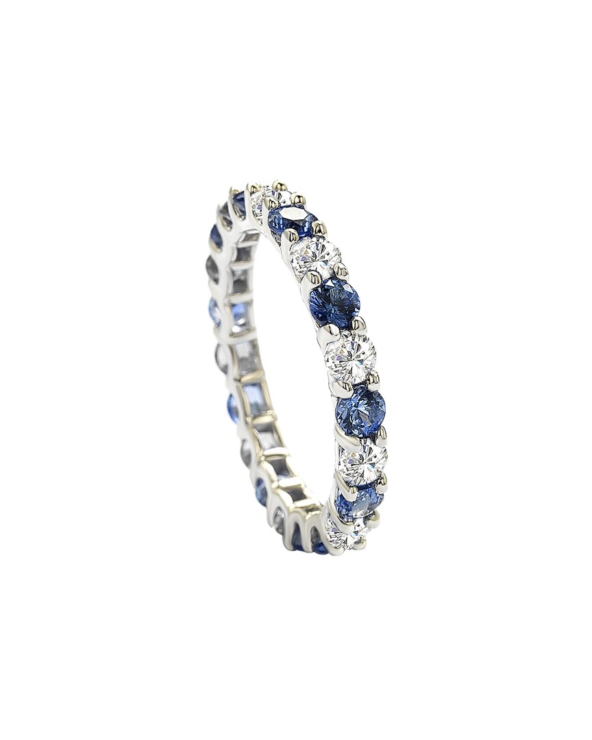 Suzy Levian Sterling Silver 2 Ct. Tw. Sapphire With Diamond Accent