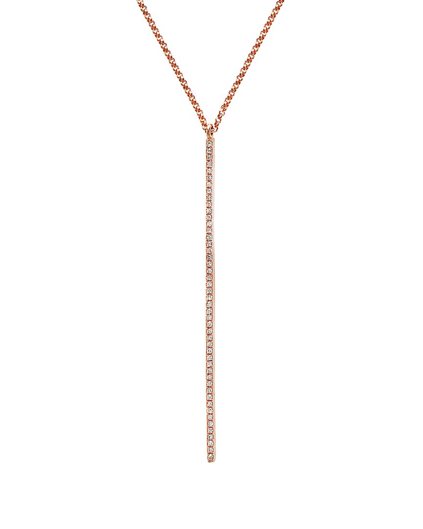 Effy Fine Jewelry 14k Rose Gold 0.14 Ct. Tw. Diamond Necklace In Gold
