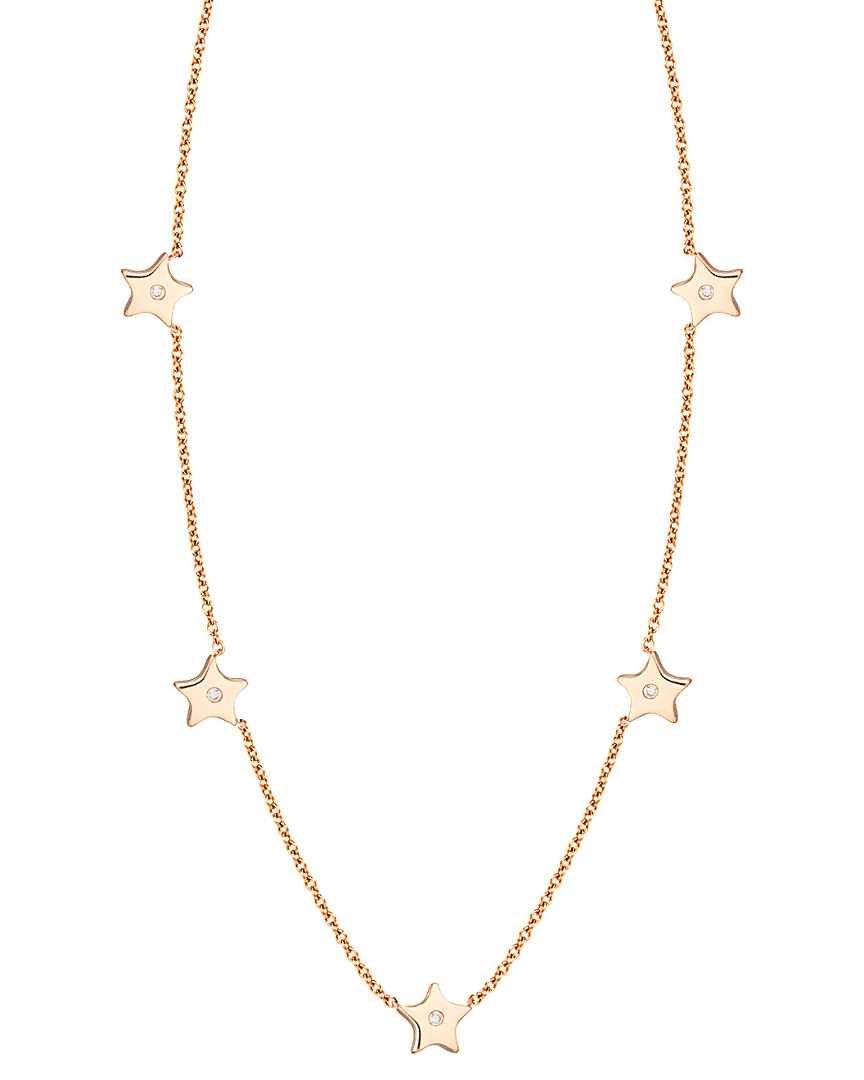 Ariana Rabbani 14k Rose Gold Star Diamond Necklace