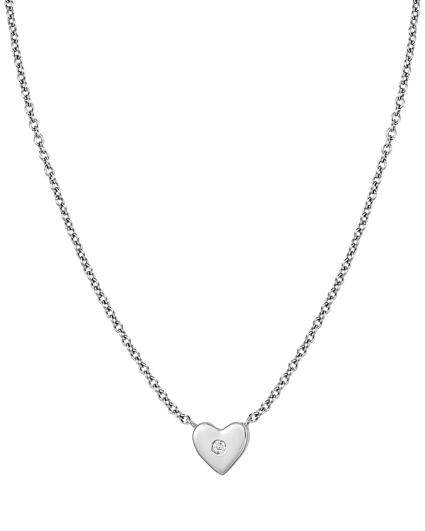 Ariana Rabbani Single Diamond Gold Heart Necklace In Yellow
