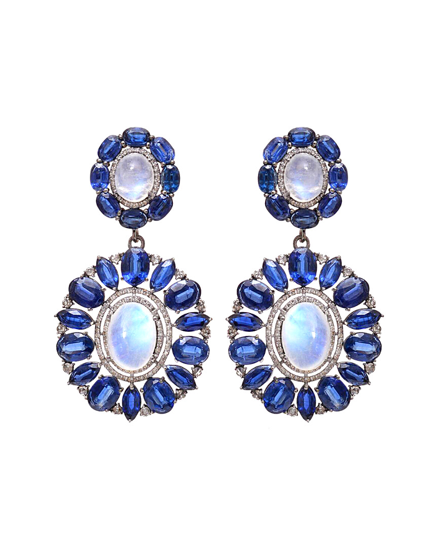 Shop Arthur Marder Fine Jewelry Silver 2.25 Ct. Tw. Diamond & Gemstone Earrings