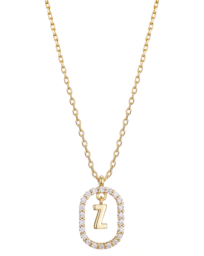 Adornia Floating Letter Initial Cubic Zirconia Pendant Necklace In Gold