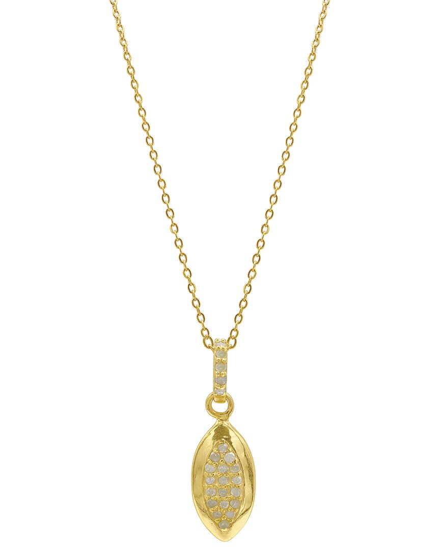 Adornia Fine 14k Over Silver 0.15 Ct. Tw. Diamond Marquis Necklace
