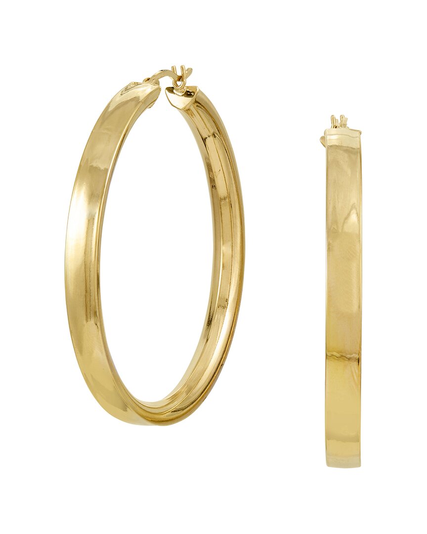 Savvy Cie 18k Plated Wide Hoops