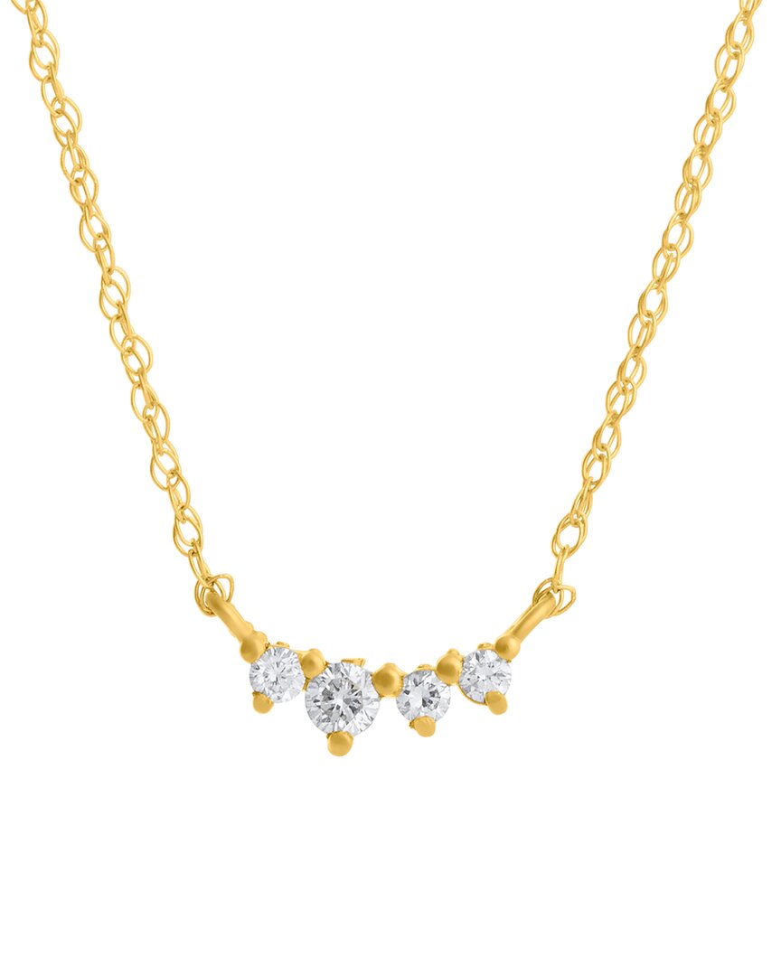 Maxcolor 14k Yellow Gold 1.5mm & 2mm Round Lab Grown Diamon In Gold