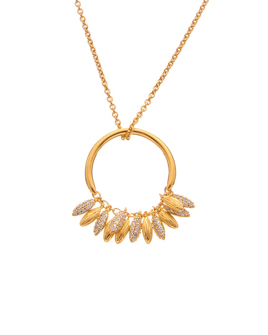 Pandora Shine 18k Plated Circle Of Seeds Necklace In |