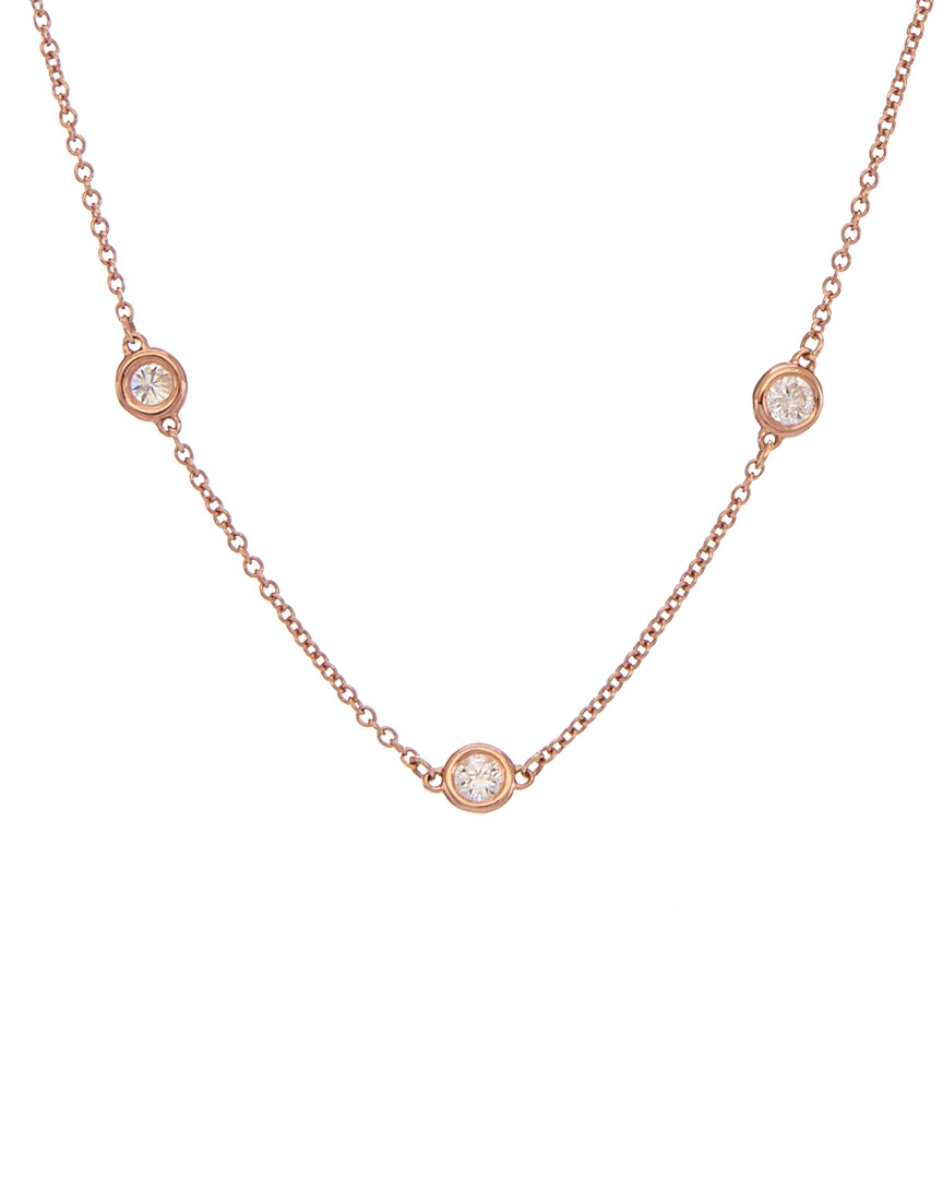 Diana M. Fine Jewelry 14k Rose Gold 0.70 Ct. Tw. Diamond Necklace