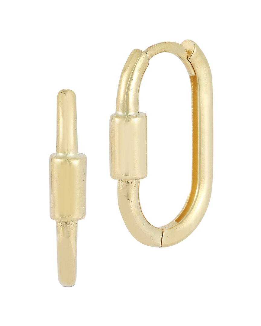 Ember Fine Jewelry 14k Oval Lock Huggie Earrings