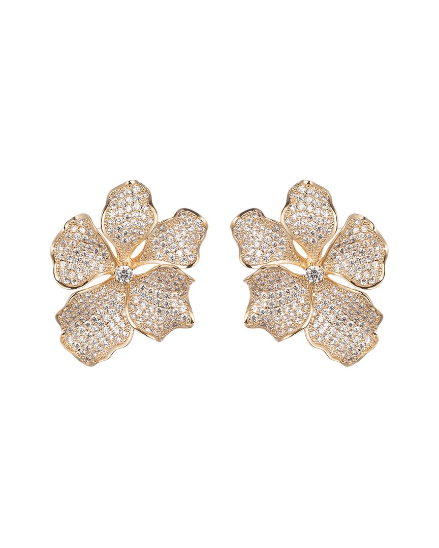 Eye Candy La Cz Harper Flower Dangle Earrings