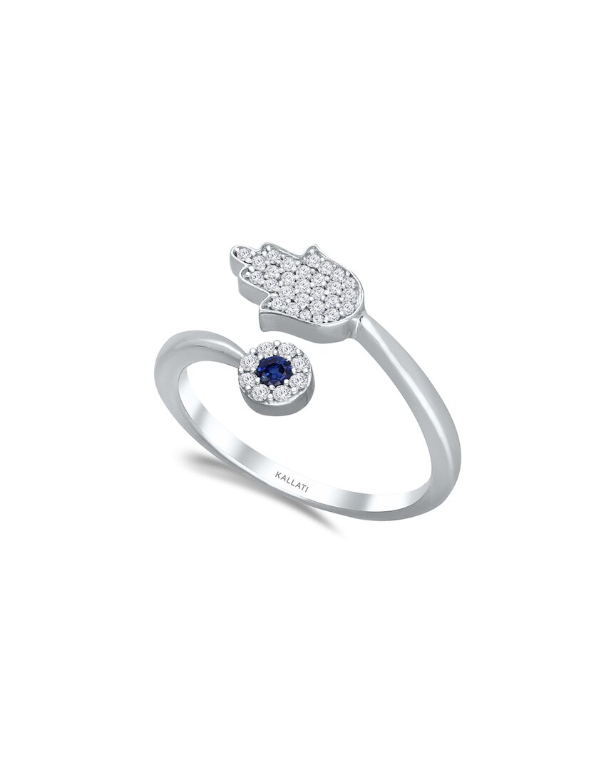 Shop Kallati 14k 0.20 Ct. Tw. Diamond & Blue Sapphire Ring