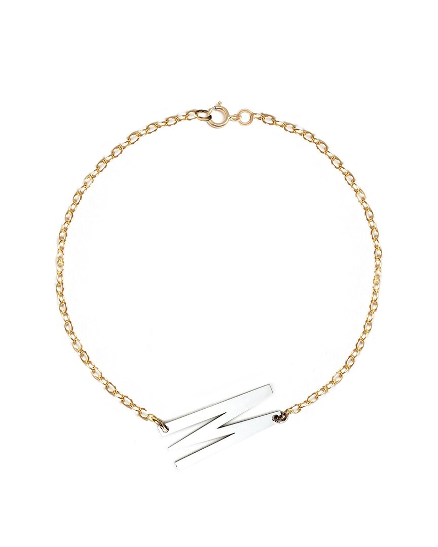 Miriam Merenfeld Jewelry Silver & 18k Filled Initial Necklace (a-z) In Gold