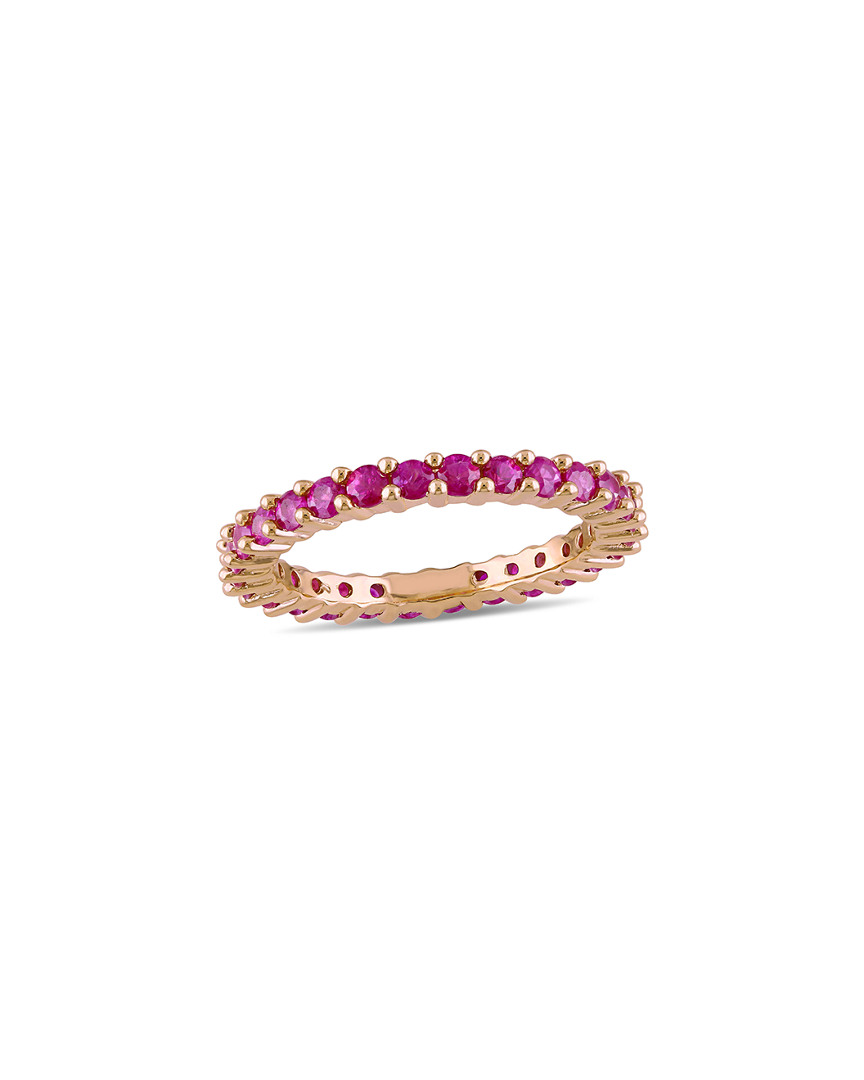 Diamond Select Cuts 14k Rose Gold 1.26 Ct. Tw. Pink Sapphire Ring