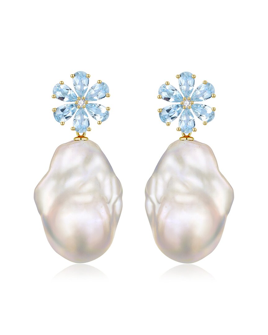 Kai Fine Jewelry 14k 2.63 Ct. Tw. Diamond & Aquamarine & 16-17mm Ba