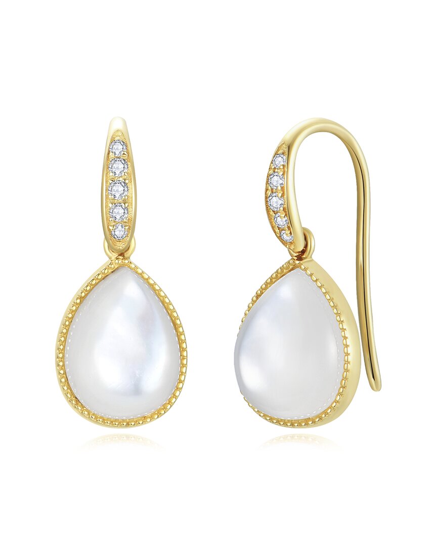 Kai Fine Jewelry 14k 3.25 Ct. Tw. Diamond & Mother Of Pearl Drop Ea In Gold