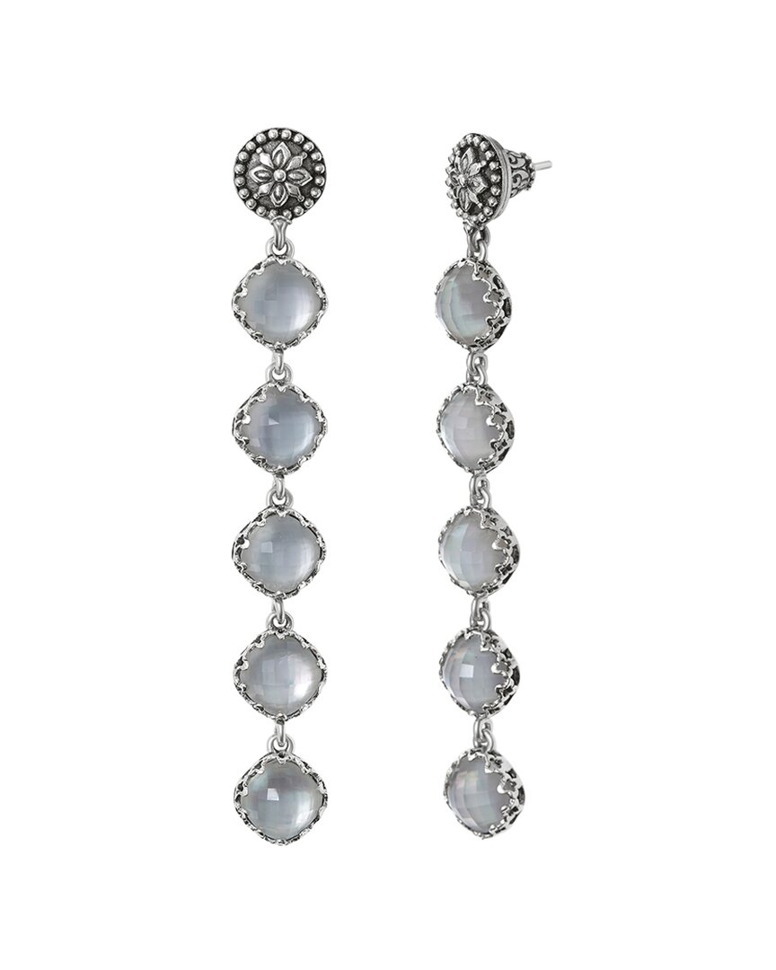 Konstantino Silver Pearl Earrings In White