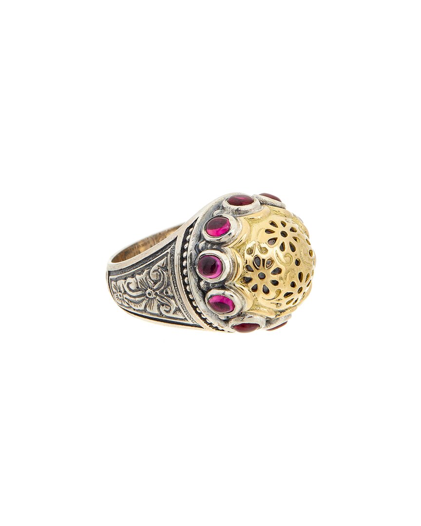 Konstantino Silver & 18k Corundum Ring In Gold