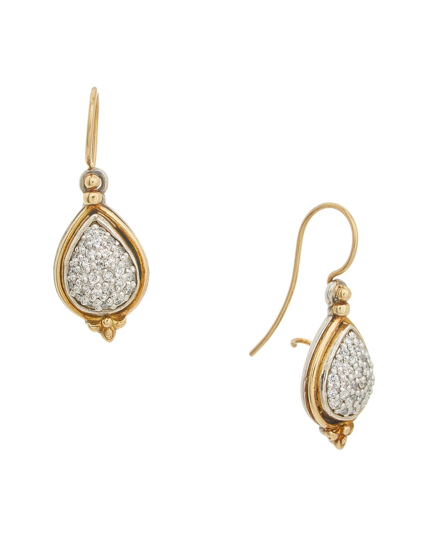 Konstantino Silver & 18k 0.58 Ct. Tw. Diamond Earrings In Gold