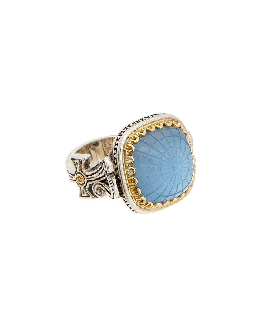 Konstantino Silver & 18k Doublet Ring In Blue