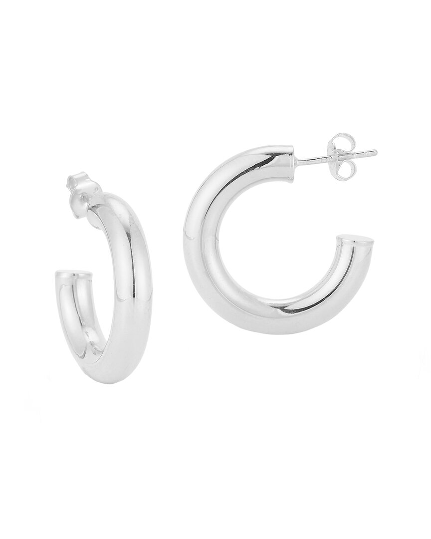 Glaze Jewelry Silver Thick Hoops