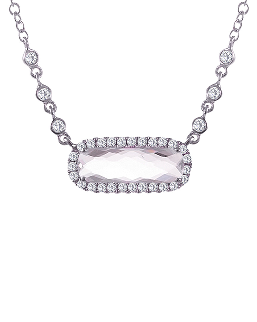 Image of Meira T K . ct. tw. Diamond & White Topaz Necklace
