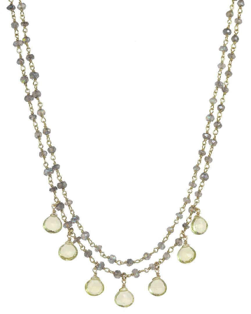 Rachel Reinhardt Gold Over Silver Gemstone Layered Necklace