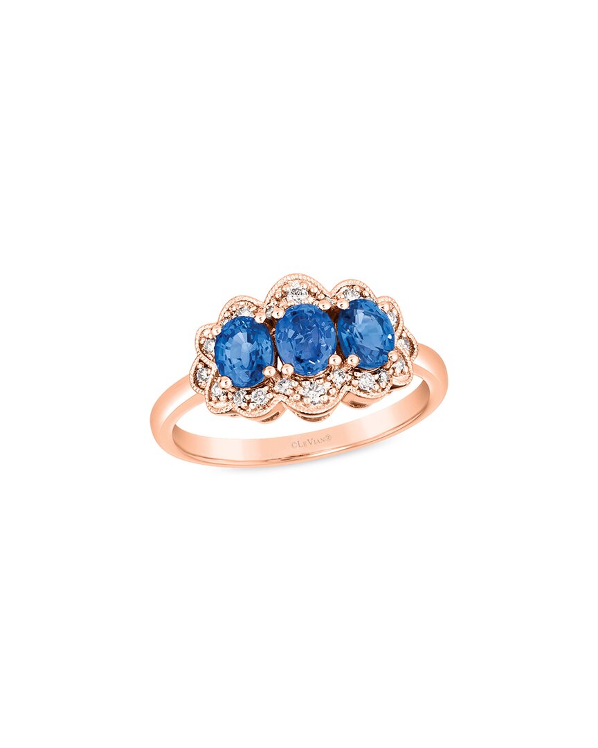 Le Vian ® Blueberry Sapphire™ 14k Rose Gold 1.36 Ct. Tw. Diamond & Sapphire Ring In Gold