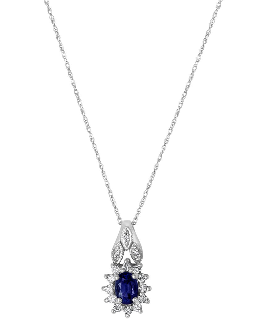 Le Vian ® Blueberry Sapphire™ 14k 0.70 Ct. Tw. Diamond & Sapphire Pendant In Silver