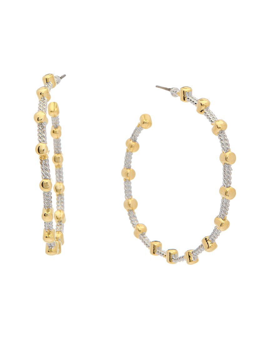 Juvell 18k Plated Pearl Hoops