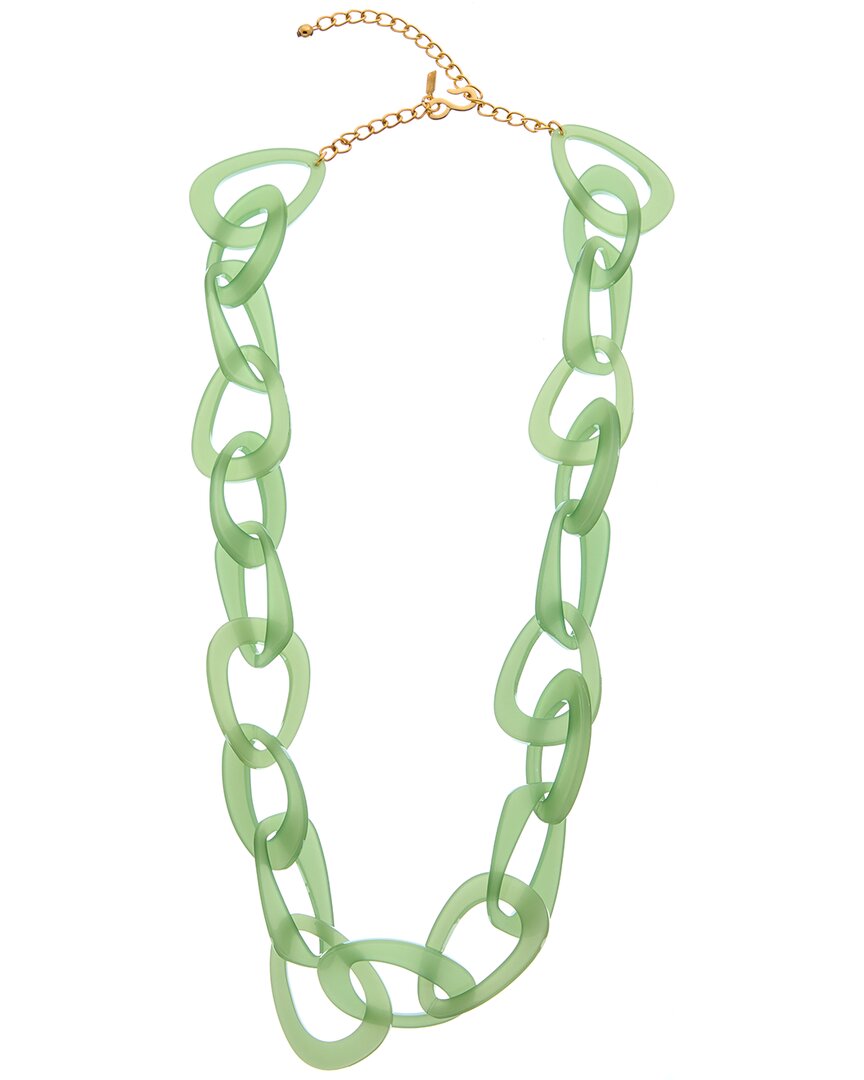 Kenneth Jay Lane Plated Resin Link Necklace