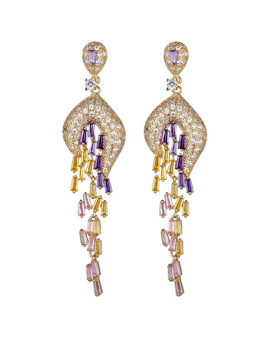 Eye Candy La Luxe Collection 14k Plated Cz Elsa Drop Earrings