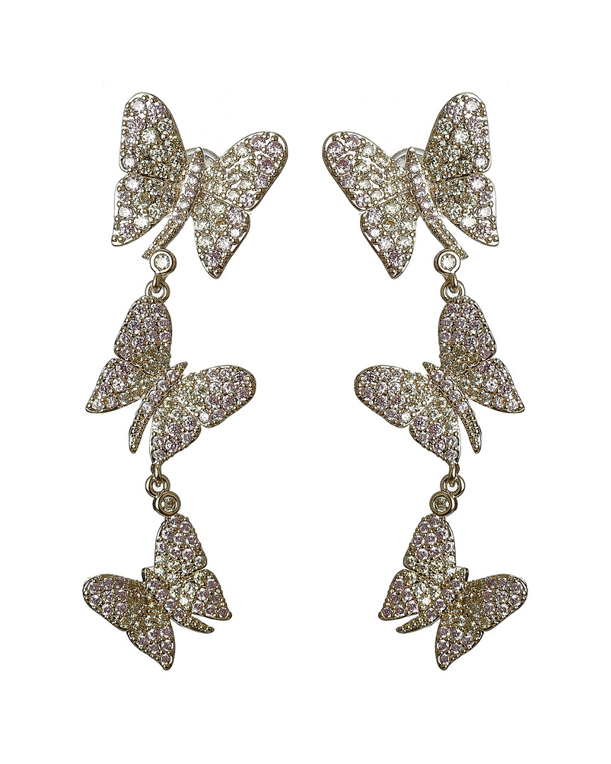 Eye Candy La Luxe Collection Cz Butterfly Drop Earrings