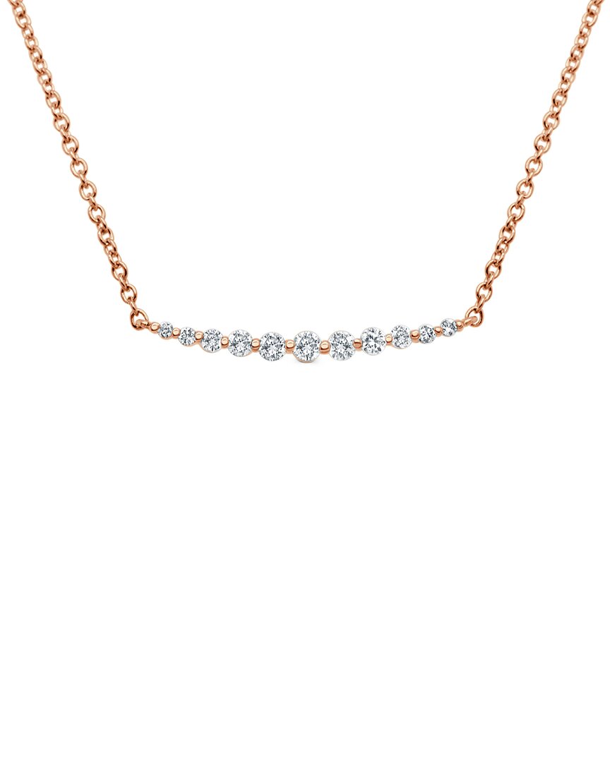 Sabrina Designs 14k Rose Gold 0.15 Ct. Tw. Diamond Bar Necklace