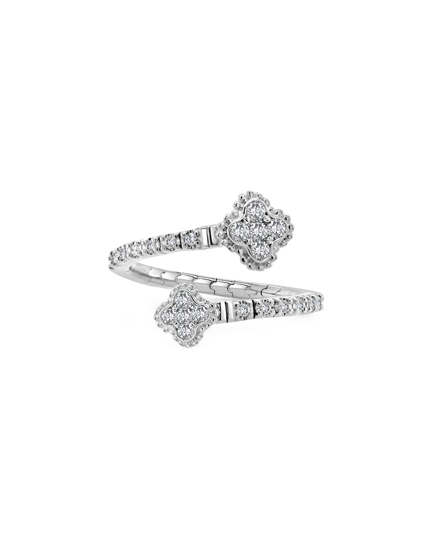 Sabrina Designs 14k 0.38 Ct. Tw. Diamond Clover Bypass Ring