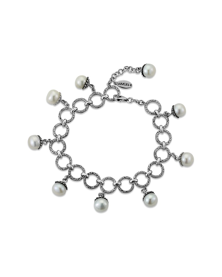 Shop Samuel B. Silver Pearl Charm Bracelet