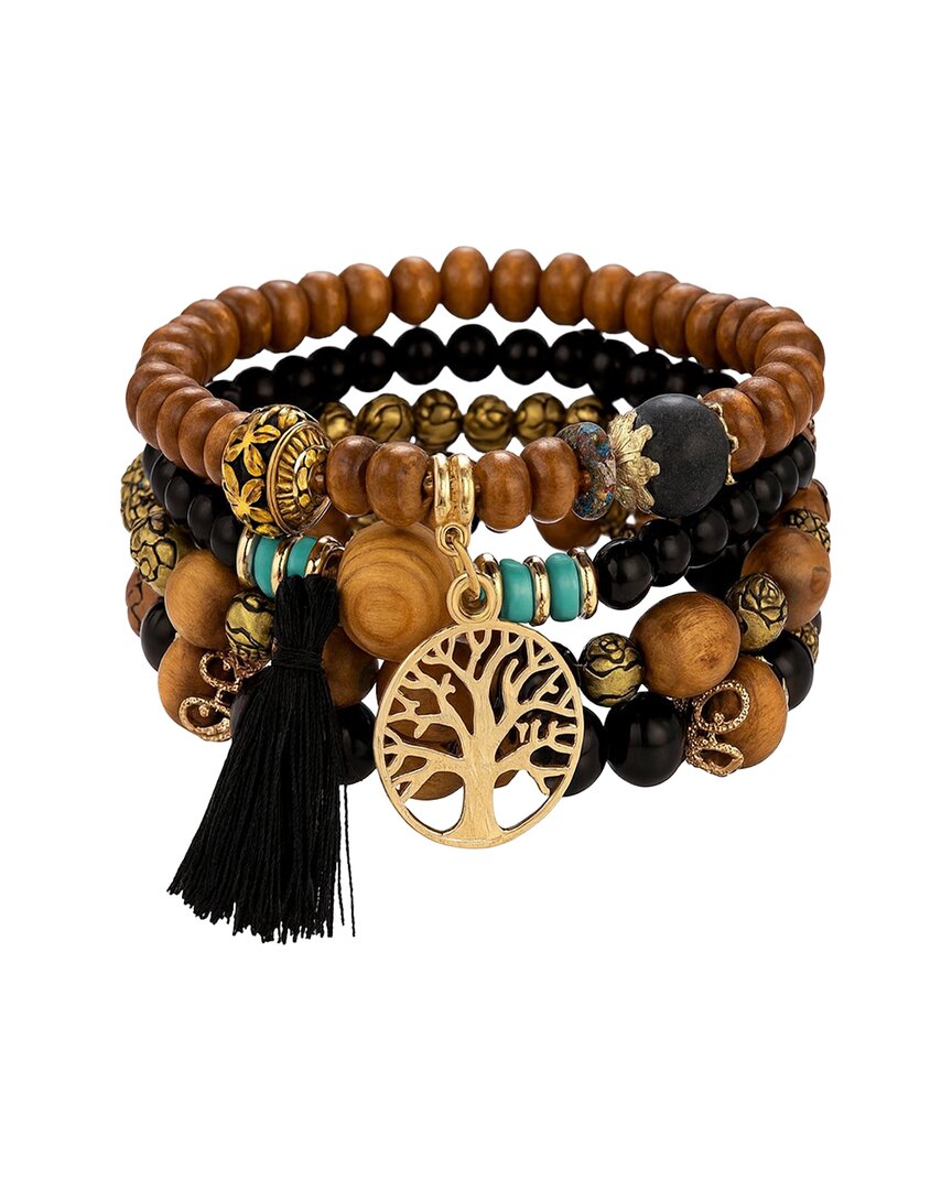 Jean Claude Stainless Steel 4pc Bracelet Set