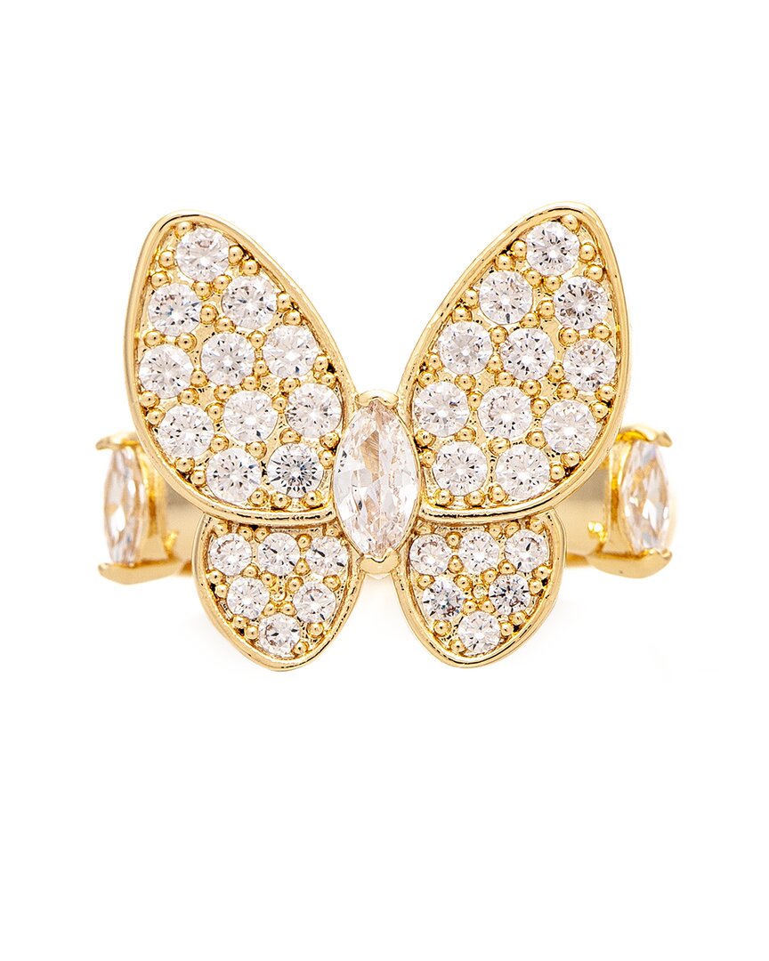 Shop Rivka Friedman 18k Plated Cz Butterfly Ring