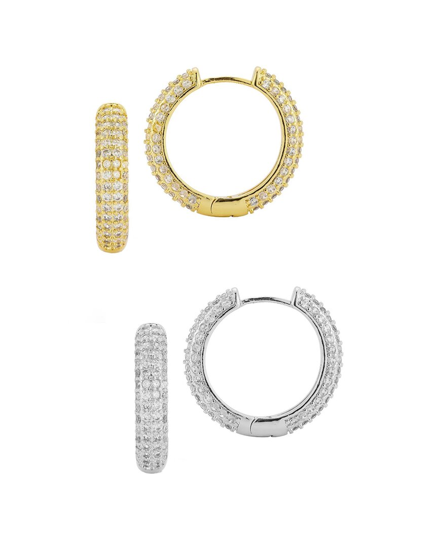 Glaze Jewelry 18k Plated Cz Earrings In Brown