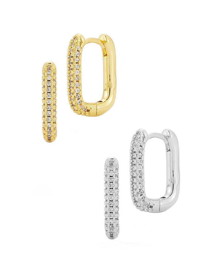 Glaze Jewelry 18k Plated Cz Earrings In Brown